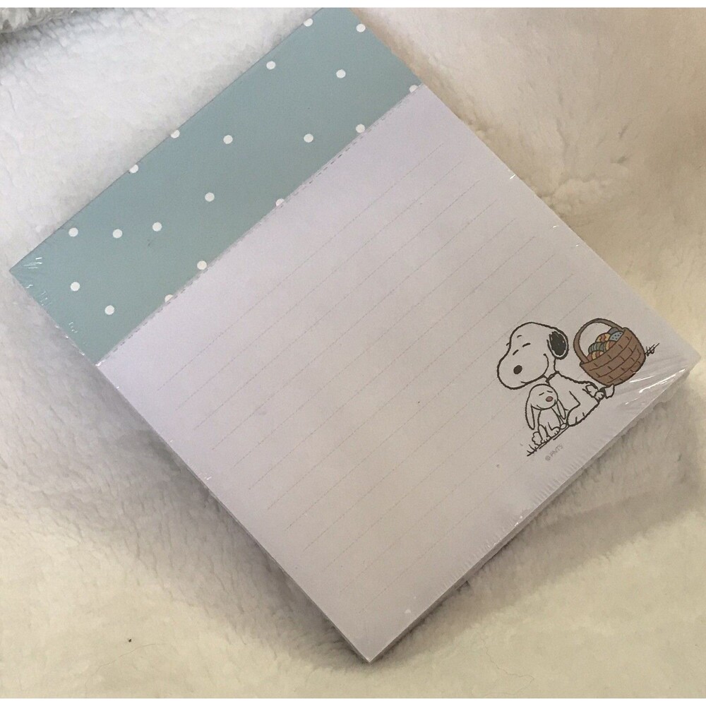 Peanuts Snoopy Rabbit Bunny 4.5" x 5.5" Notepad 250 Lined Sheets Graphique NEW